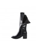 Faux leather ankle boot