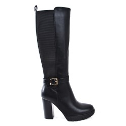 Faux leather ankle boot