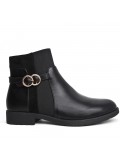 Faux leather ankle boot