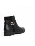 Faux leather ankle boot