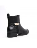 Faux leather ankle boot