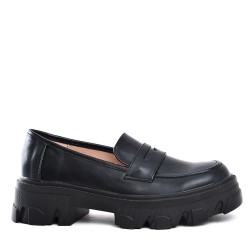 Derby en simili Cuir pour femme