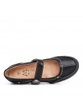  Faux leather comfort shoes