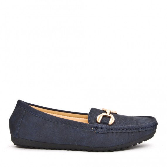 Women's mocassin in faux suede 