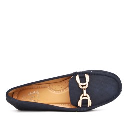 Women's mocassin in faux suede 