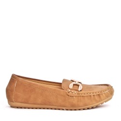 Women's mocassin in faux suede 