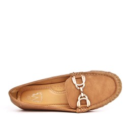 Women's mocassin in faux suede 