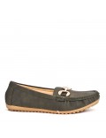 Women's mocassin in faux suede 