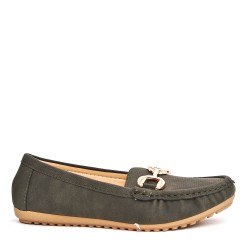 Women's mocassin in faux suede 