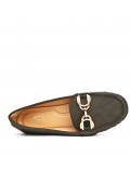 Women's mocassin in faux suede 