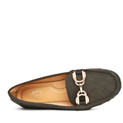 Women's mocassin in faux suede 