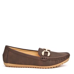 Women's mocassin in faux suede 