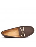 Women's mocassin in faux suede 