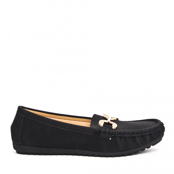 Women's mocassin in faux suede 