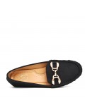 Women's mocassin in faux suede 