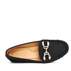 Mocassin en simili daim pour femme