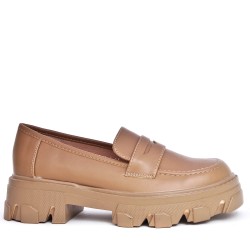 Mocassin en simili cuir pour femme