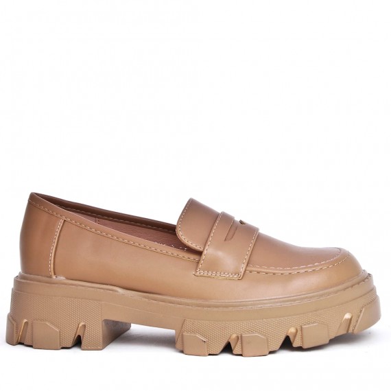 Mocassin en simili cuir pour femme