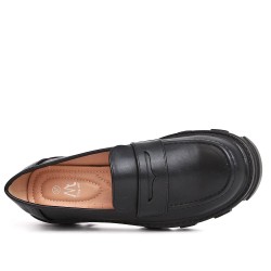 Mocassin en simili cuir pour femme