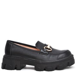 Mocassin en simili cuir pour femme