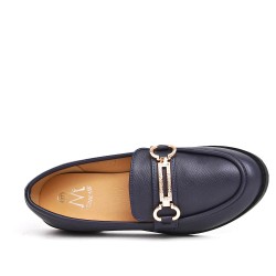 Mocassin en simili cuir pour femme