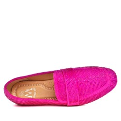 Mocassin en simili daim pour femme