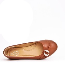 Ballerine confort en simili cuir