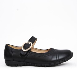  Faux leather comfort shoes