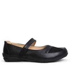  Faux leather comfort shoes