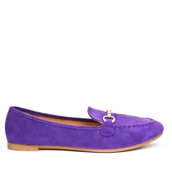 Big size-Women's mocassin in faux suede 