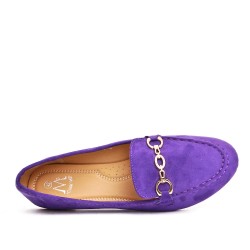 Big size-Women's mocassin in faux suede 