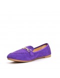 Big size-Women's mocassin in faux suede 