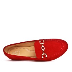 Big size-Women's mocassin in faux suede 