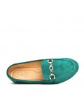 Big size-Women's mocassin in faux suede 