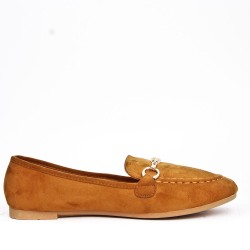 Big size-Women's mocassin in faux suede 