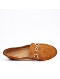 Big size-Women's mocassin in faux suede 