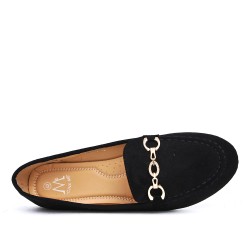 Big size-Women's mocassin in faux suede 