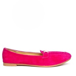 Big size-Women's mocassin in faux suede 