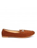 Big size-Women's mocassin in faux suede 