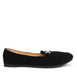 Big size-Women's mocassin in faux suede 