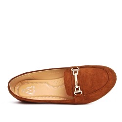 Big size-Women's mocassin in faux suede 