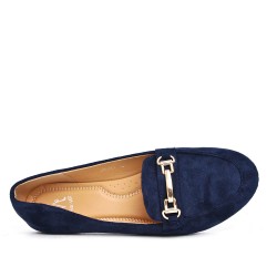 Big size-Women's mocassin in faux suede 