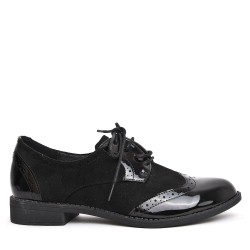 Derby en simili Cuir pour femme