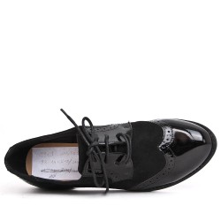 Derby in faux leather for women