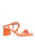 Big size 41-44 -Faux leather heeled sandal