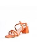 Big size 41-44 -Faux leather heeled sandal