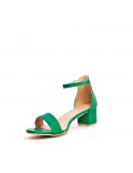 Grande Taille 41-44- Sandale à talon en simili cuir
