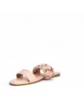 Big size 41-44 -Flat sandal in mixed materials