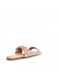 Big size 41-44 -Flat sandal in mixed materials