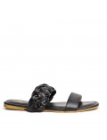 Big size 41-44 -Flat sandal in mixed materials